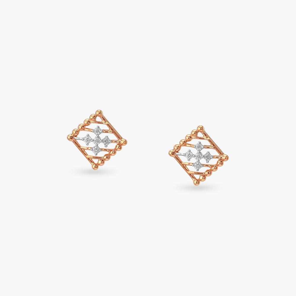 

Pixel Poise Diamond Stud Earrings