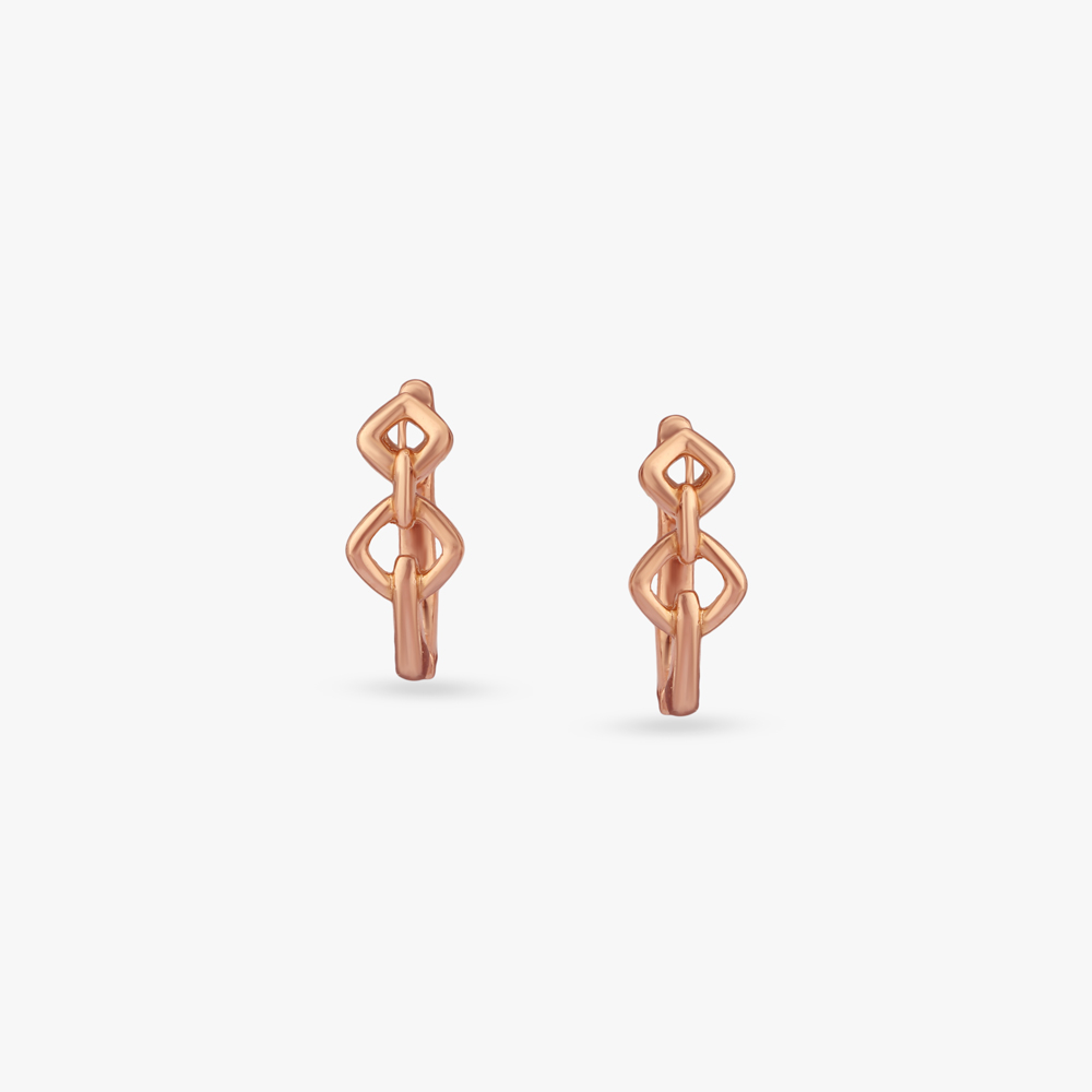 Link Loop Gold Hoop Earrings,,hi-res image number null