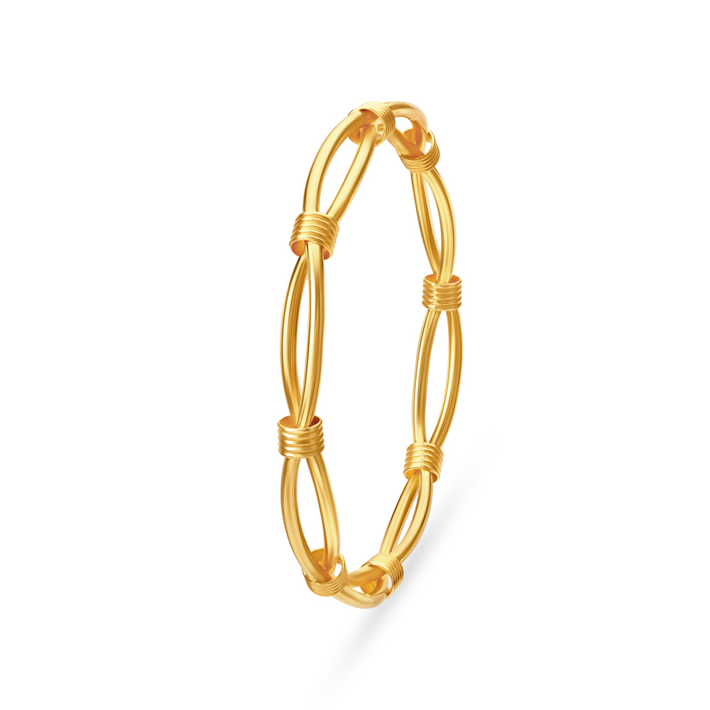 Twisted Brilliance Gold Bangle,,hi-res image number null