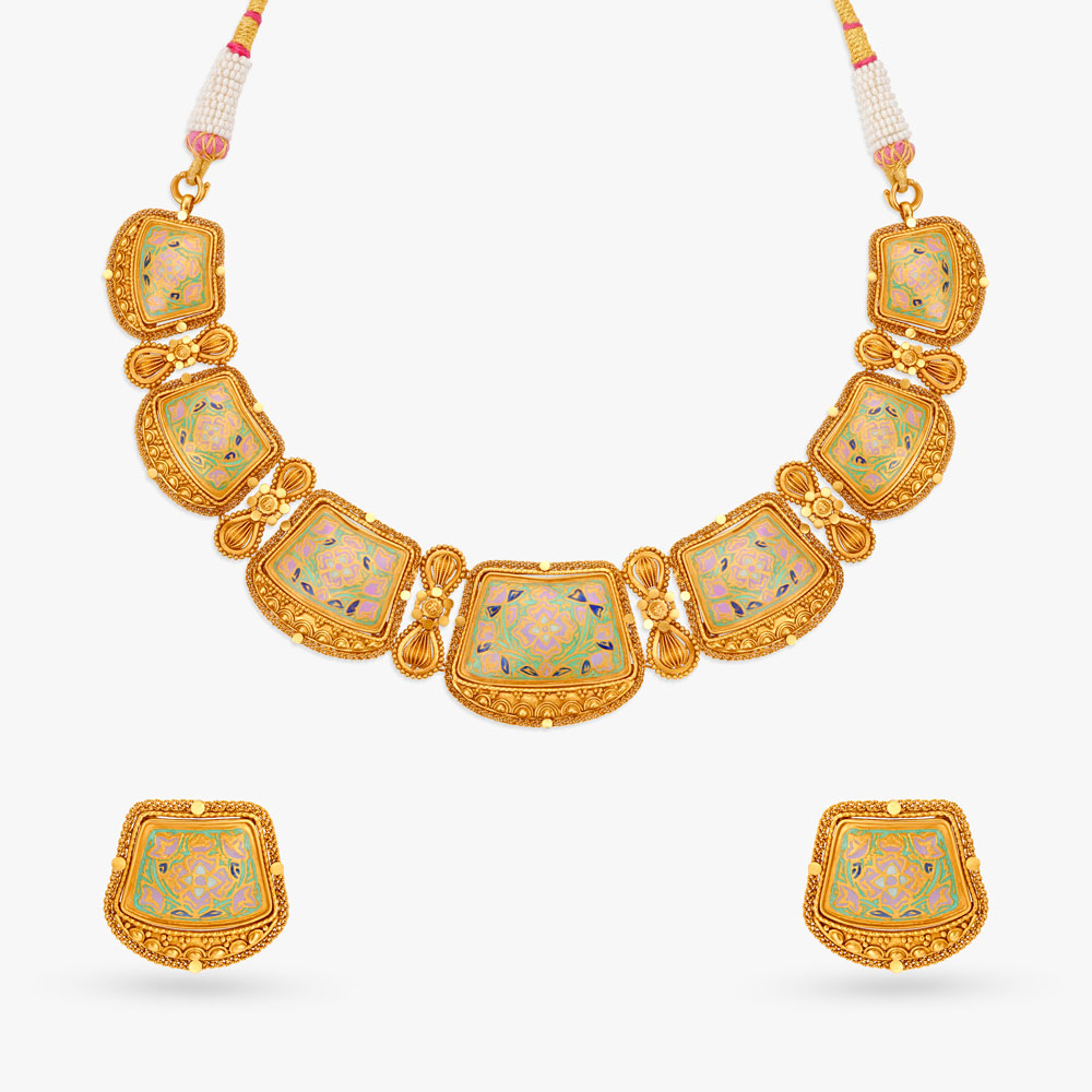 Phulkari Necklace Set,,hi-res image number null