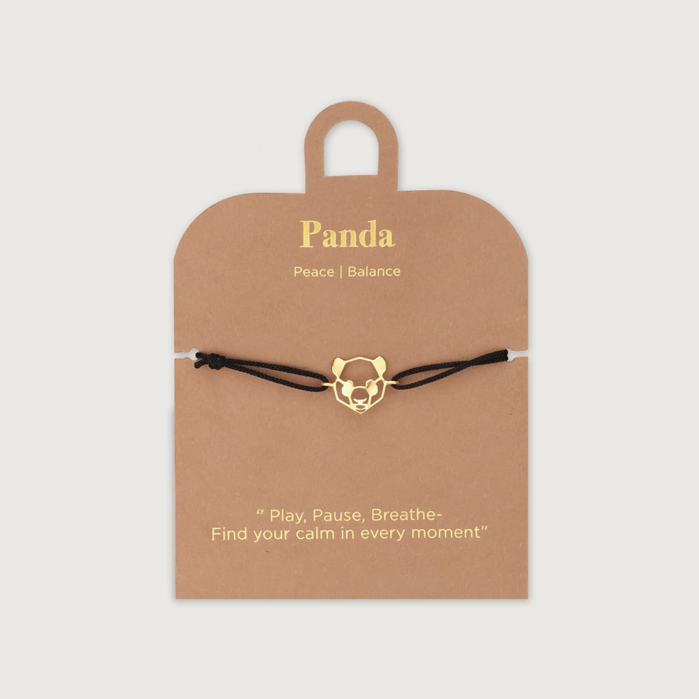 Cool Calm Panda Gold Bracelet,,hi-res image number null