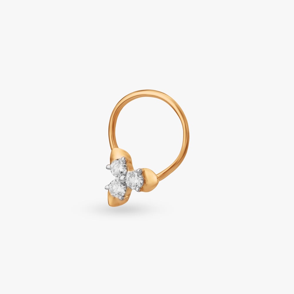 Bloom Whisper Diamond Nose Pin,,hi-res image number null