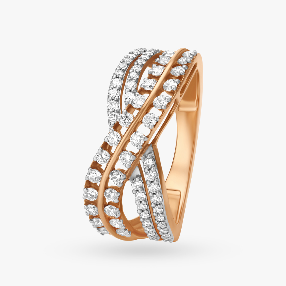 Graceful Swirls Diamond Ring