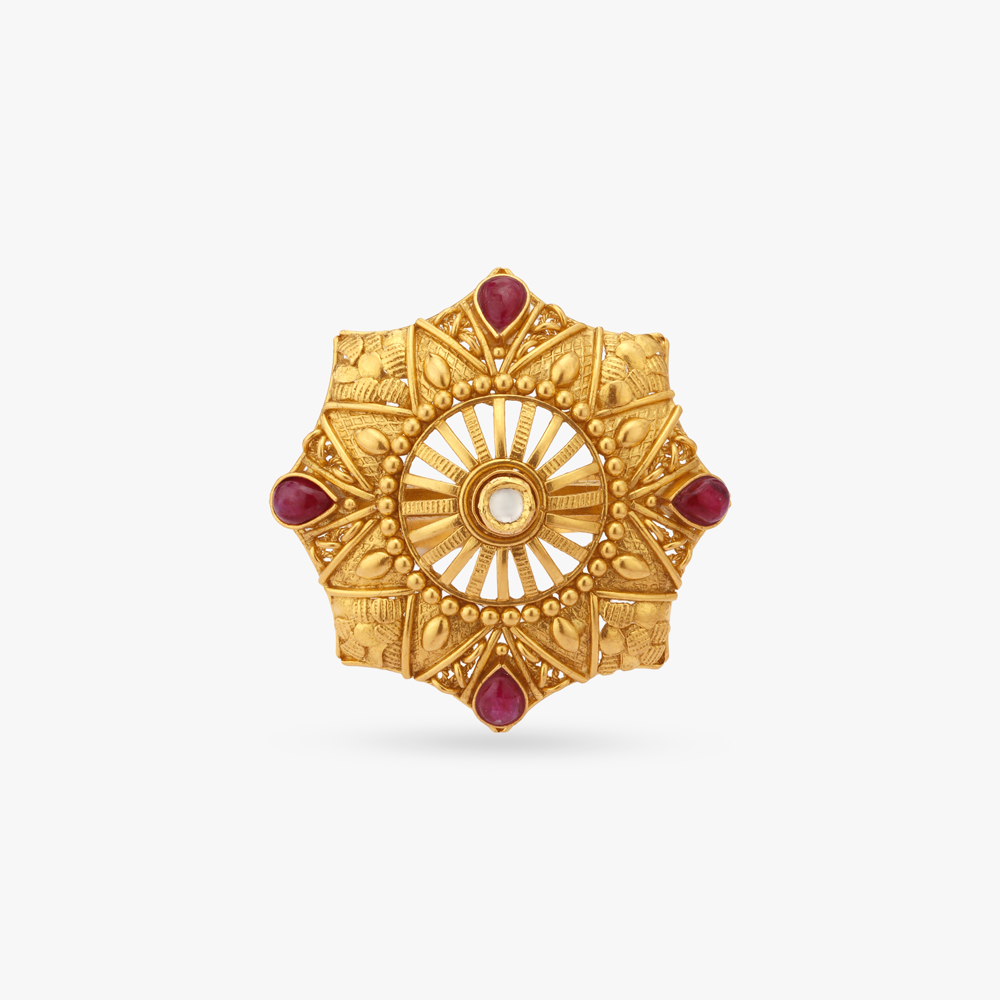 Star Burst Temple Ring,,hi-res image number null
