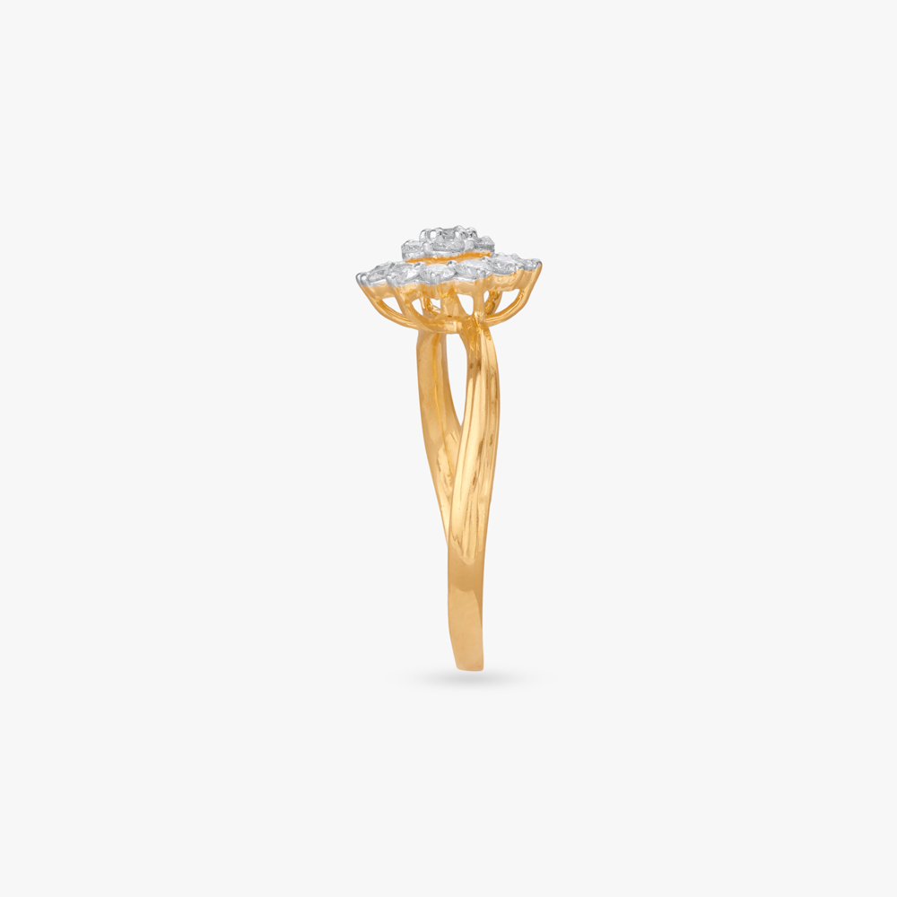 Sparkling Bloom Diamond Finger Ring,,hi-res image number null