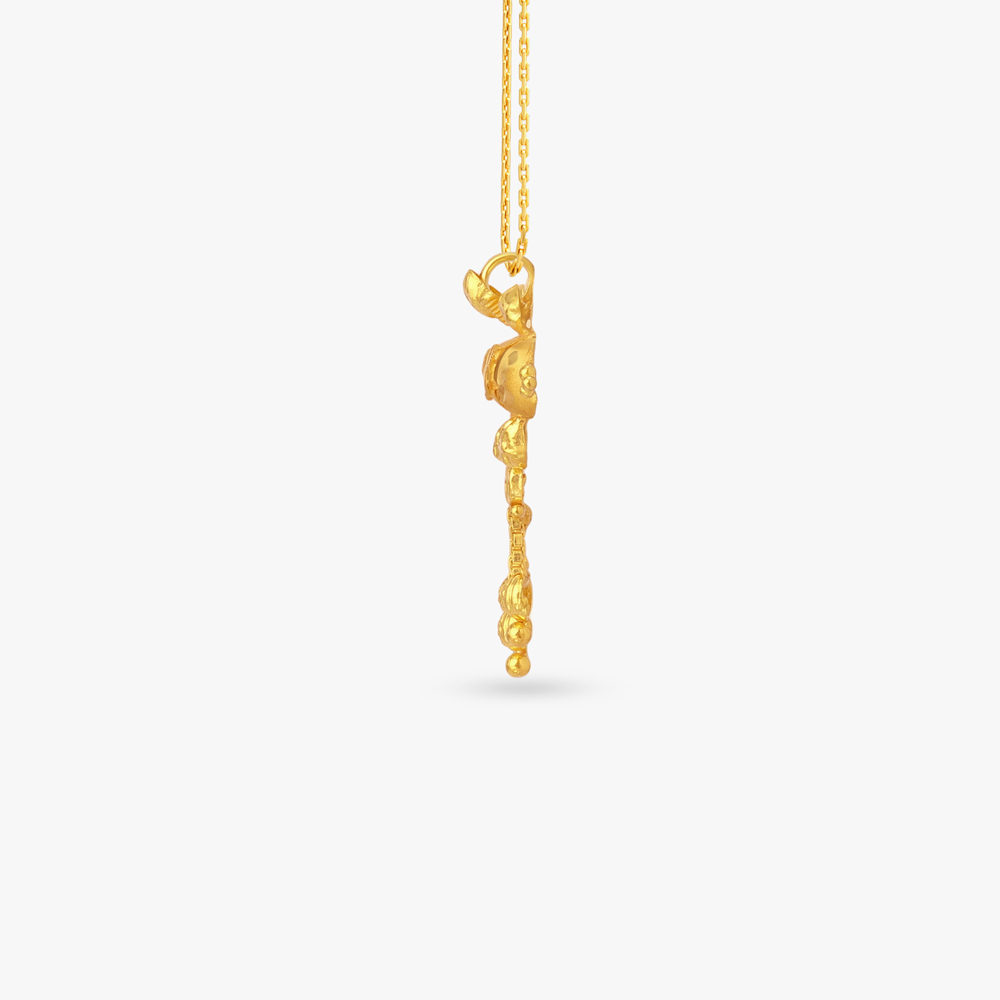Vine Medallion Gold Pendant,,hi-res image number null