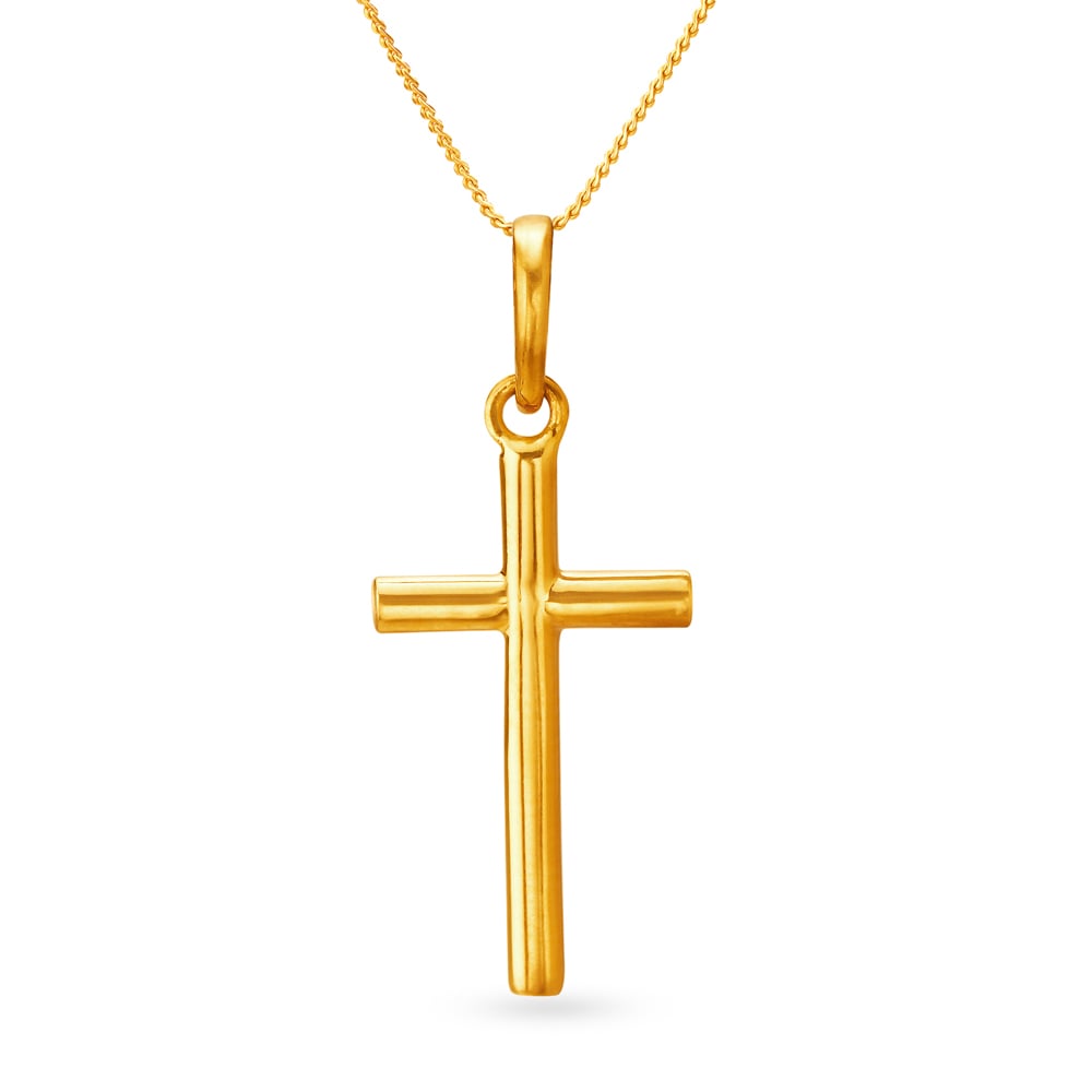 Religious Holy Cross Gold Pendant