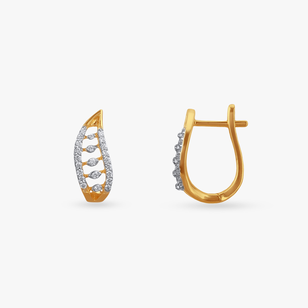Effortless Glam Diamond Hoop Earrings,,hi-res image number null