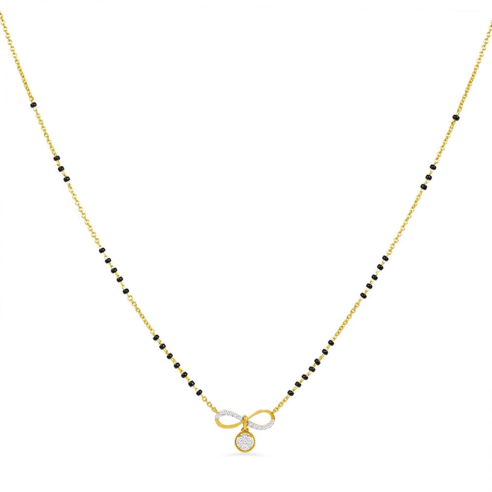 14KT Yellow Gold  and Diamond Mangalsutra to Surprise Your Wife