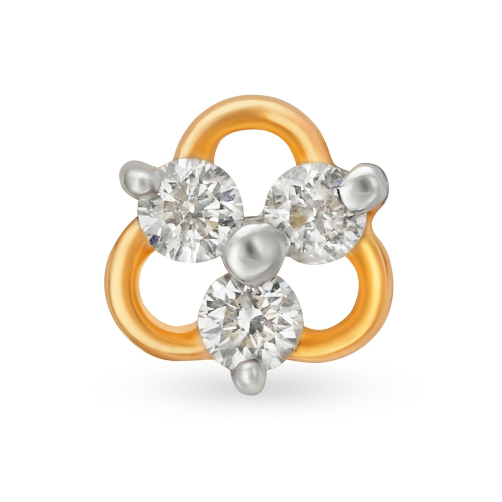 Petite Blossom Diamond Nose Pin,,hi-res image number null