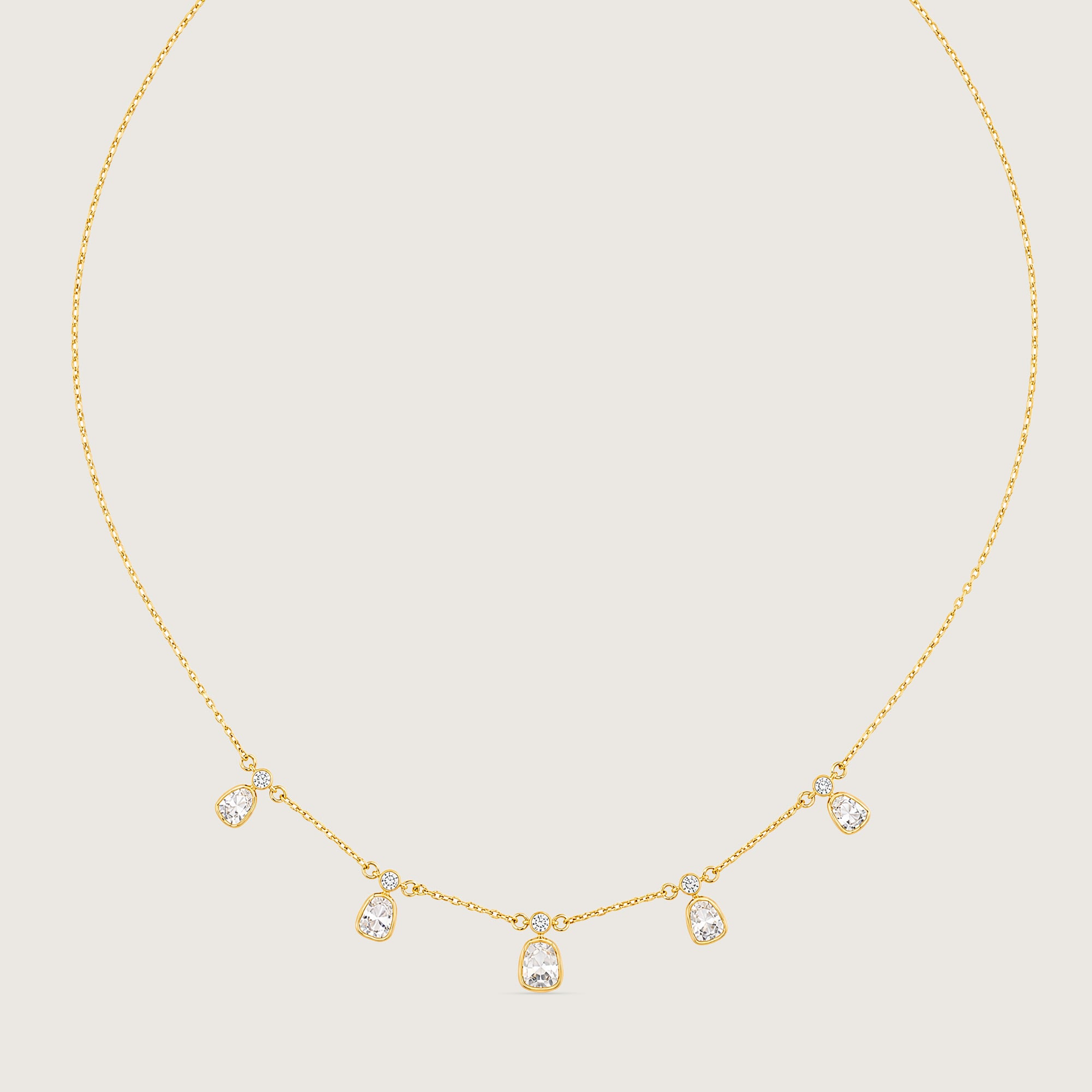 Graceful Drape Polki Diamond Necklace,,hi-res image number null