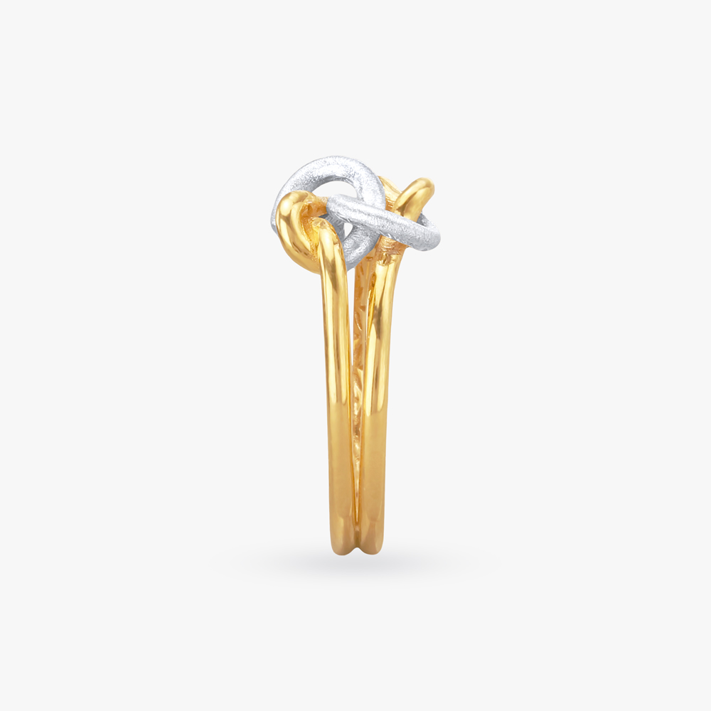 Infinity Knot Gold Finger Ring,,hi-res image number null