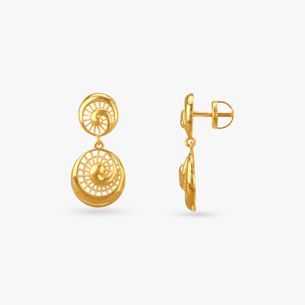 Helix Radiance Gold Drop Earrings,,hi-res image number null