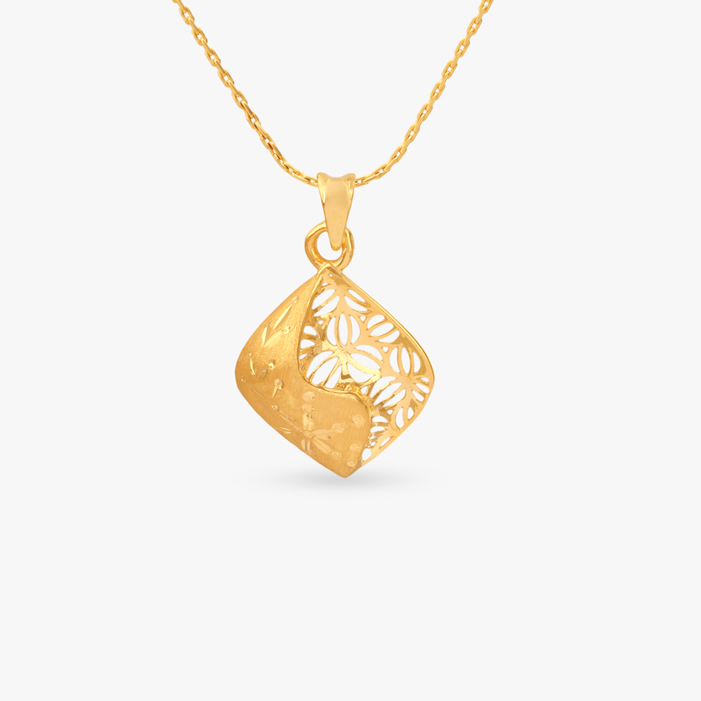 Floral Mirage Gold Pendant,,hi-res image number null
