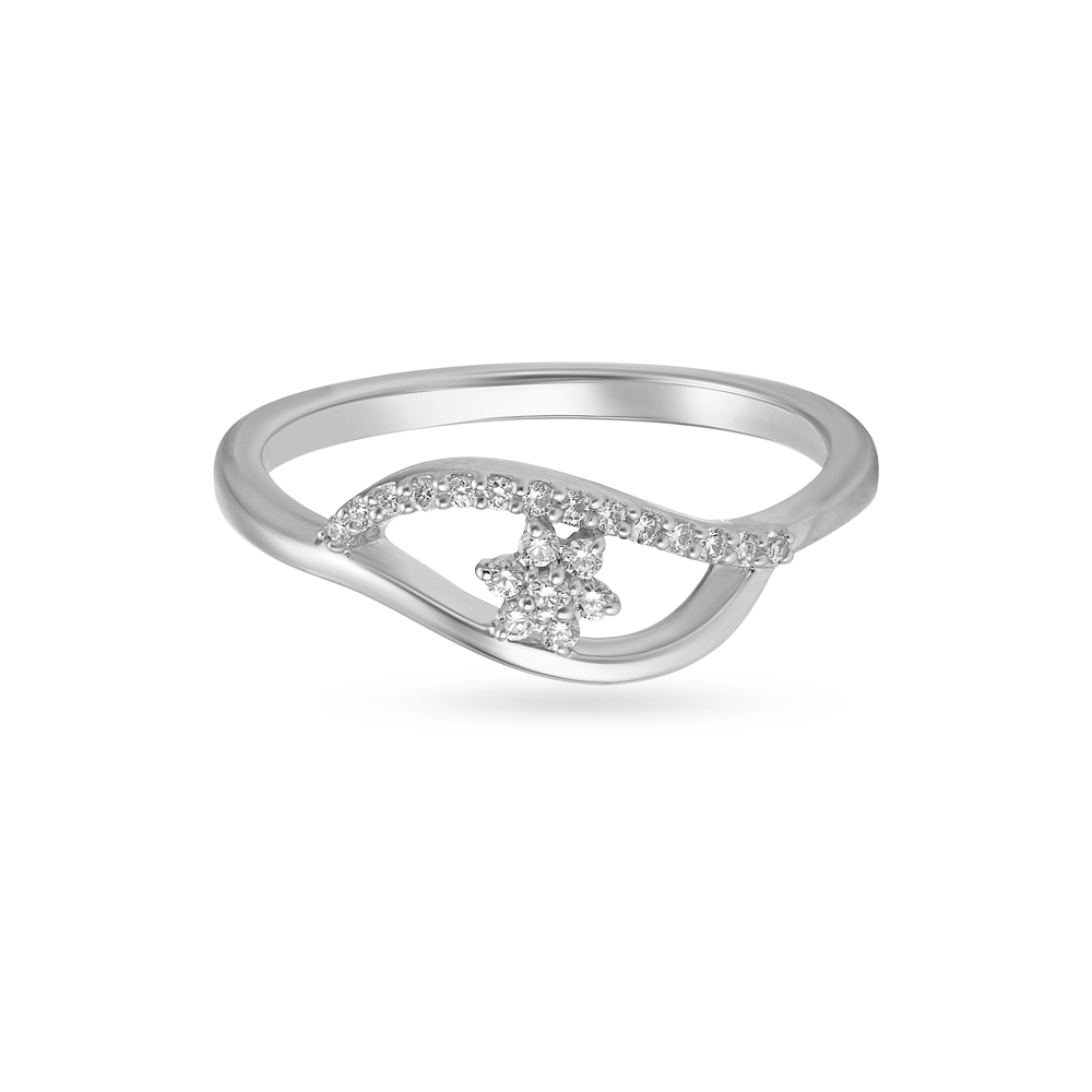 Serene White Platinum Finger Ring