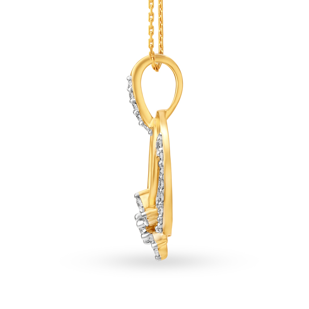Delicate Floral Diamond Pendant,,hi-res image number null