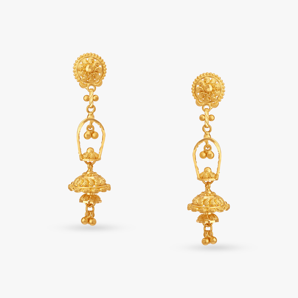 Latest Gold Earring designs with Price/Tanishq Earrings/antique/deeya/Hindi  - YouTube