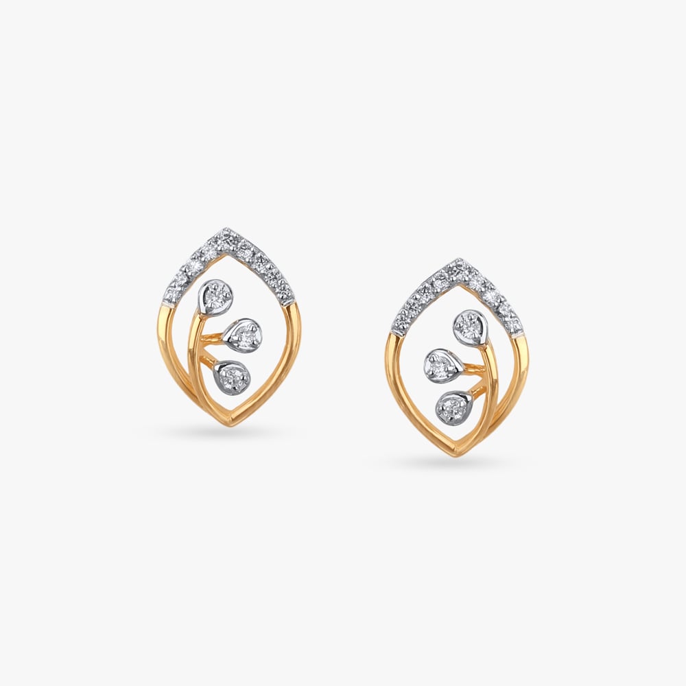 Marquise Frame Diamond Stud Earrings,,hi-res image number null