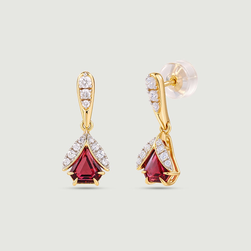 Joyful Lantern Pink Garnet Drop Earrings,,hi-res image number null