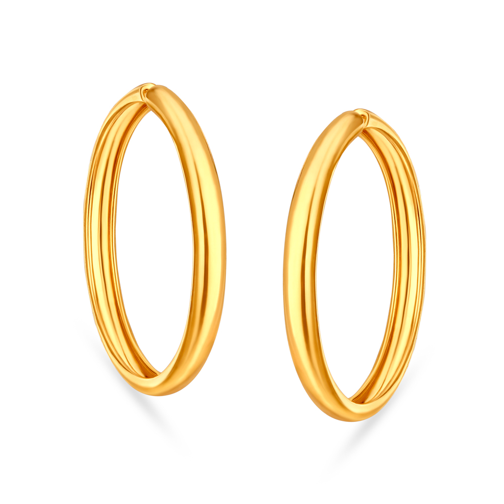 Buy Classic Round Hoop Earrings | Gold Plated – PALMONAS