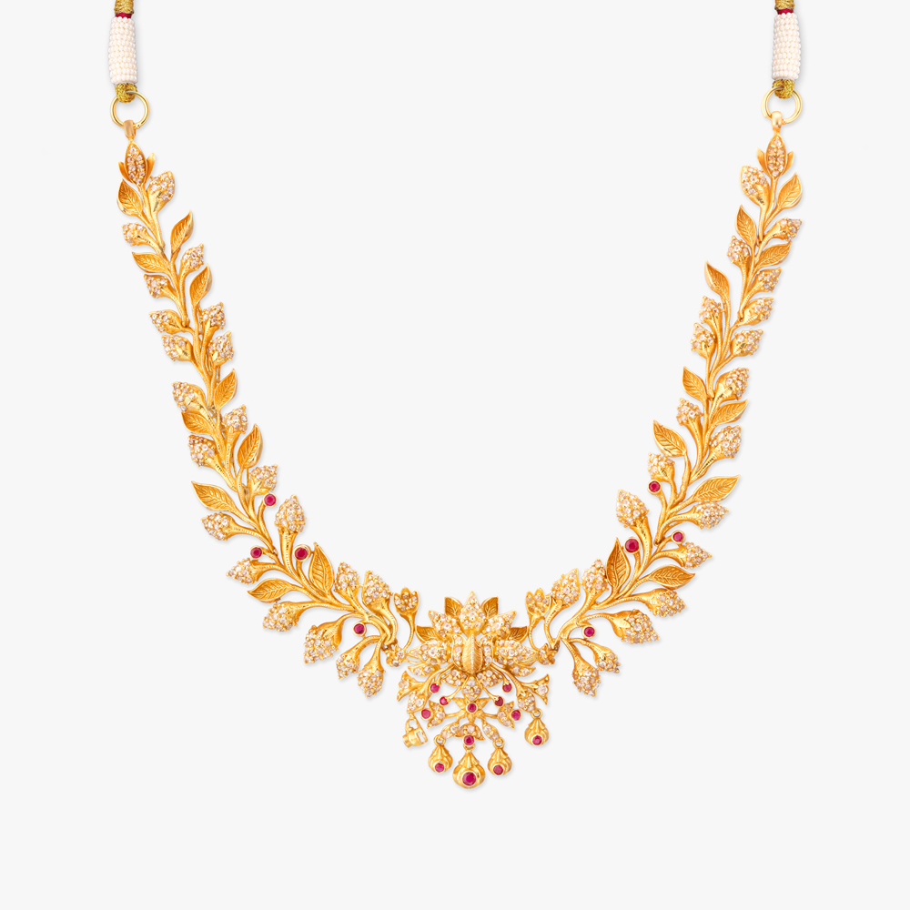 Crested Vine Gold Necklace Set,,hi-res image number null
