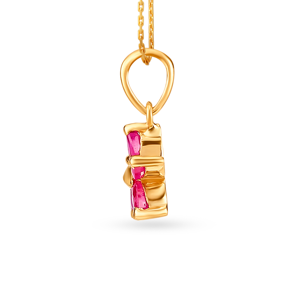 

Royal Ruby Flower Pendant