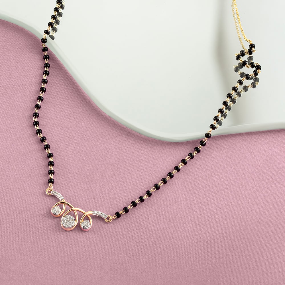 Twilight Swirls Gold and Diamond Mangalsutra,,hi-res image number null