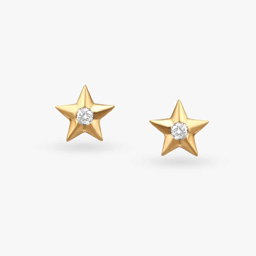 Twinkling Star Diamond Pendant and Earrings set for Kids,,hi-res image number null