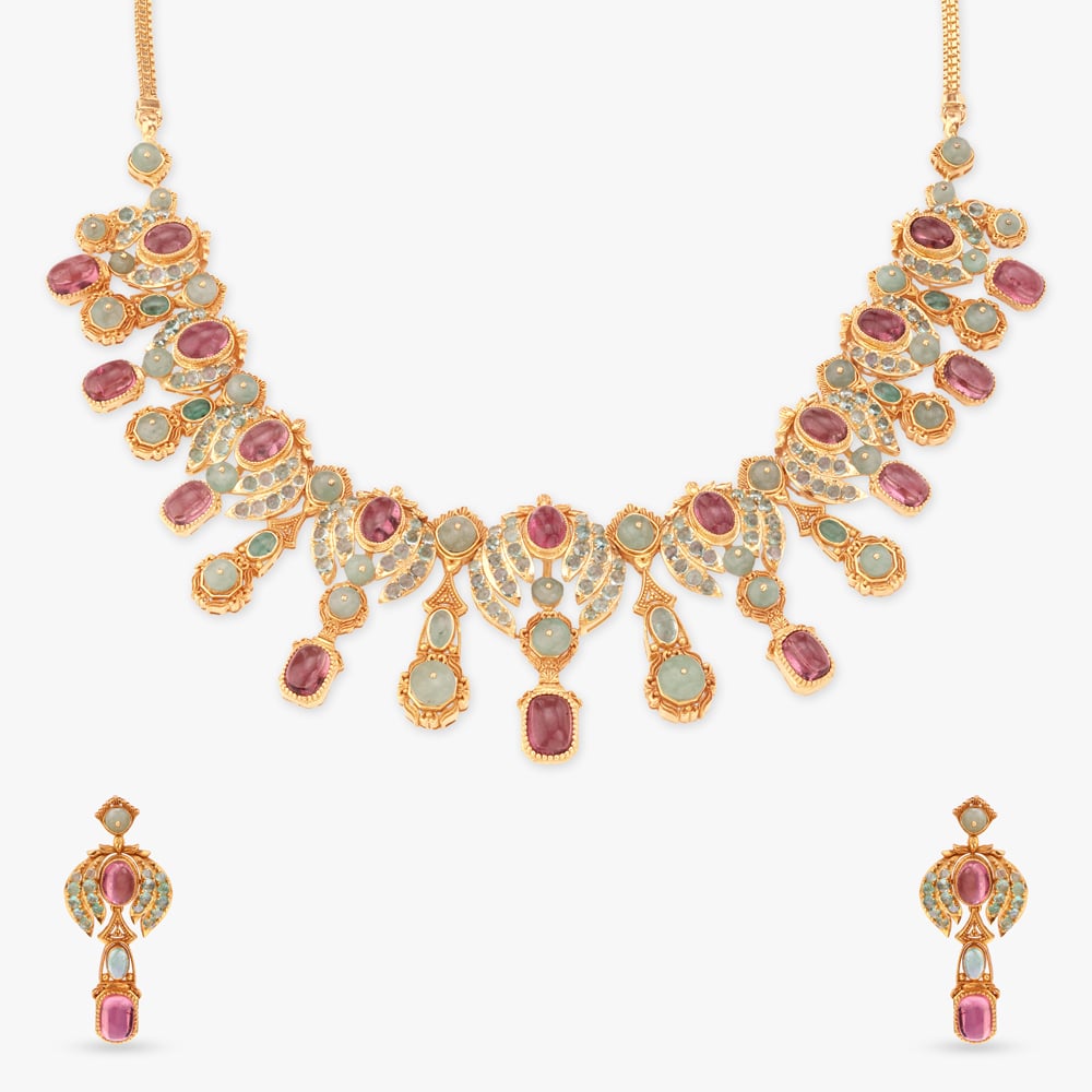 Orchard Drape Gold Necklace Set,,hi-res image number null