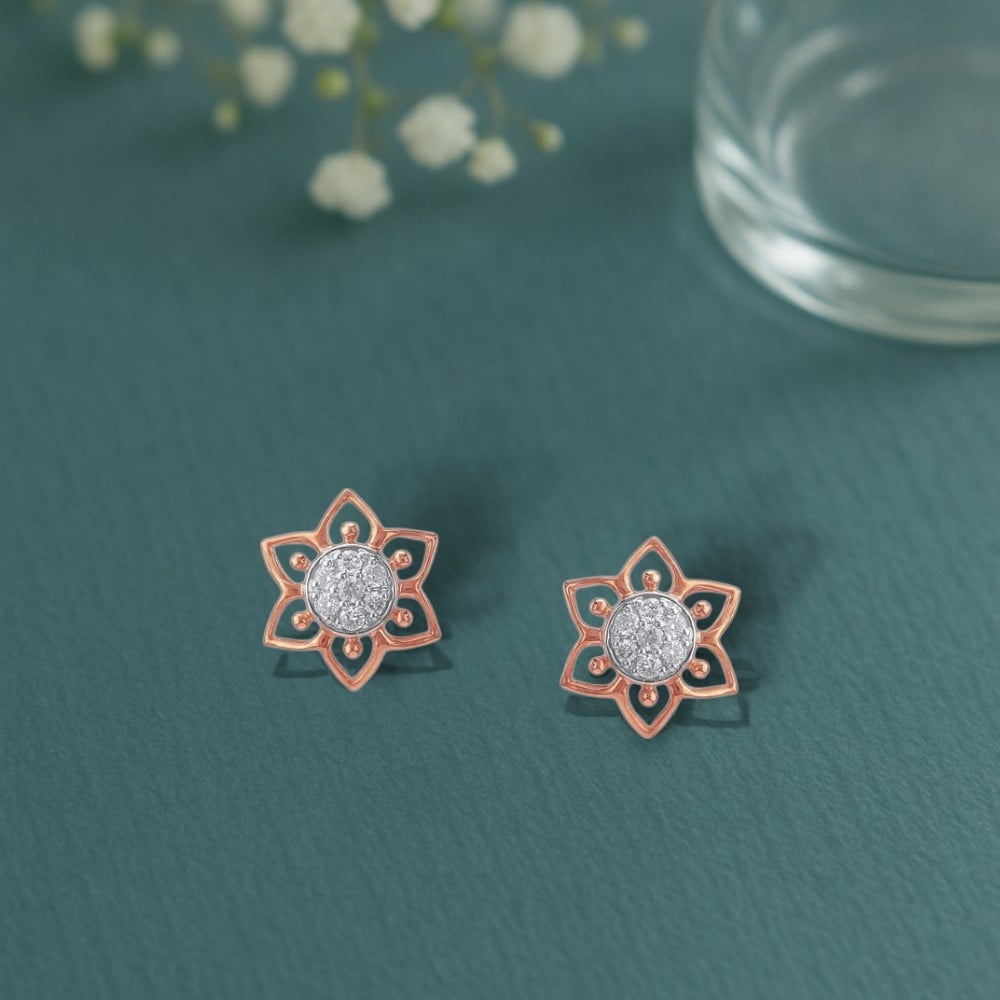 

Rose Aura Diamond Stud Earrings