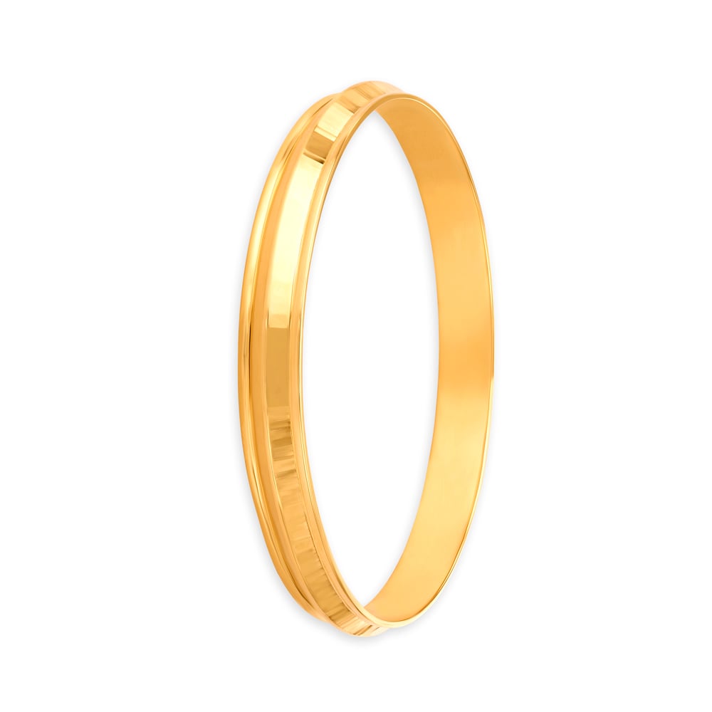 Bold Reflection Gold Kada for Men,,hi-res image number null
