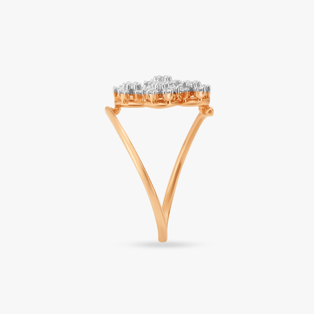 Floral Radiance Diamond Finger Ring,,hi-res image number null
