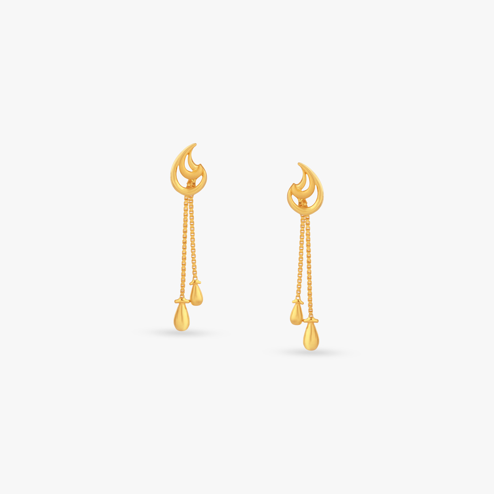 

Twin Arc Gold Drop Earrings