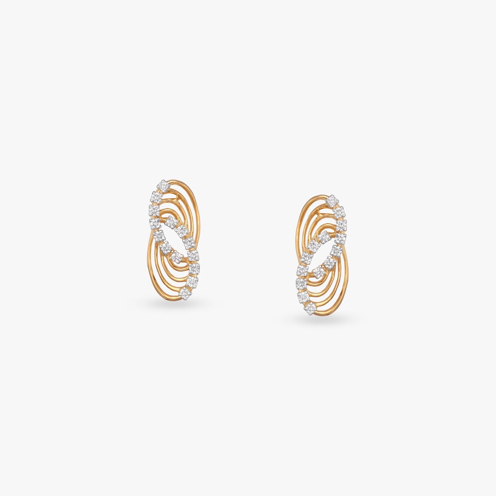 

Infinite Wave Diamond Stud Earrings