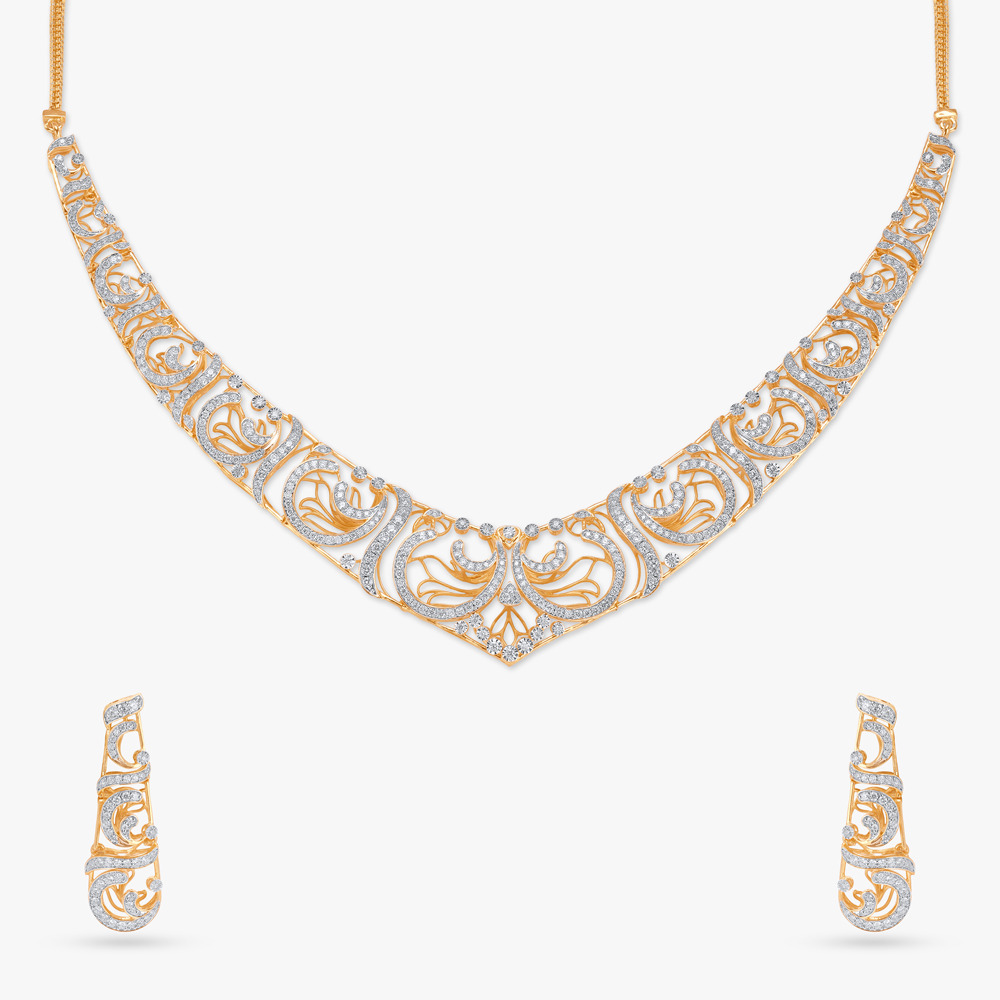 Etched in Light Diamond Necklace Set,,hi-res image number null