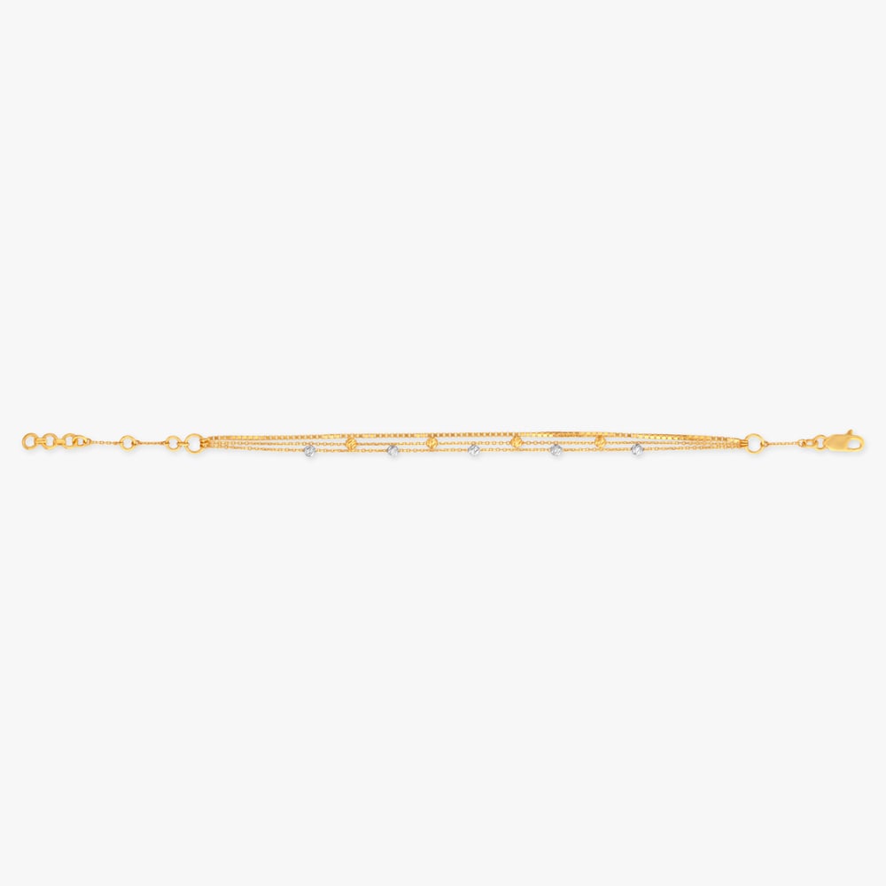 Faceted Rhythm Gold Bracelet,,hi-res image number null