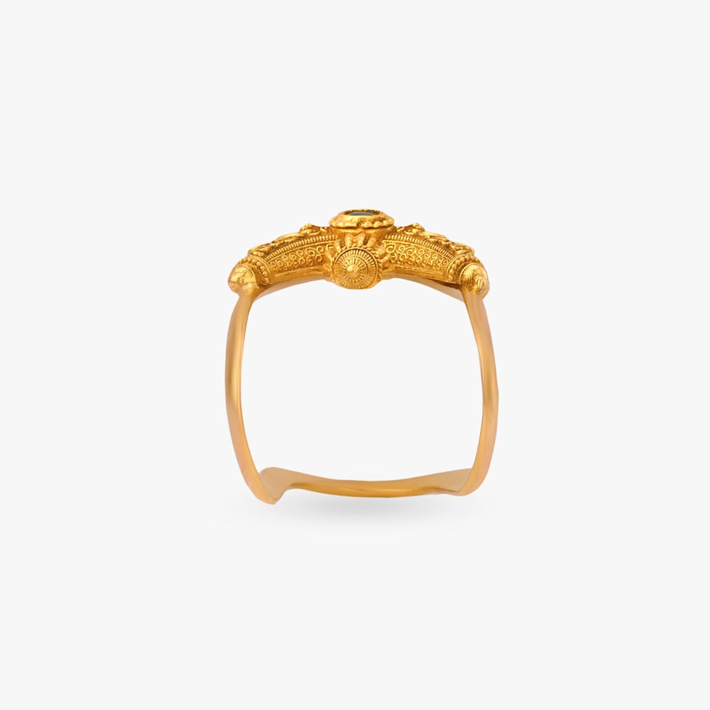 Lunar Curve Gold Vanki Finger Ring,,hi-res image number null
