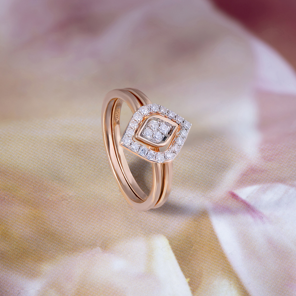 Vintage Glam Gold & Diamond Ring,,hi-res image number null