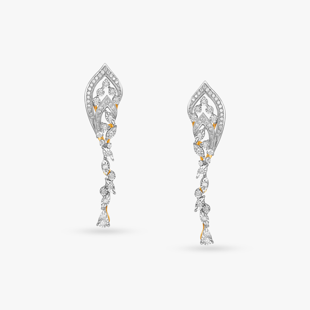Enigmatic Grace Diamond Drop Earrings,,hi-res image number null