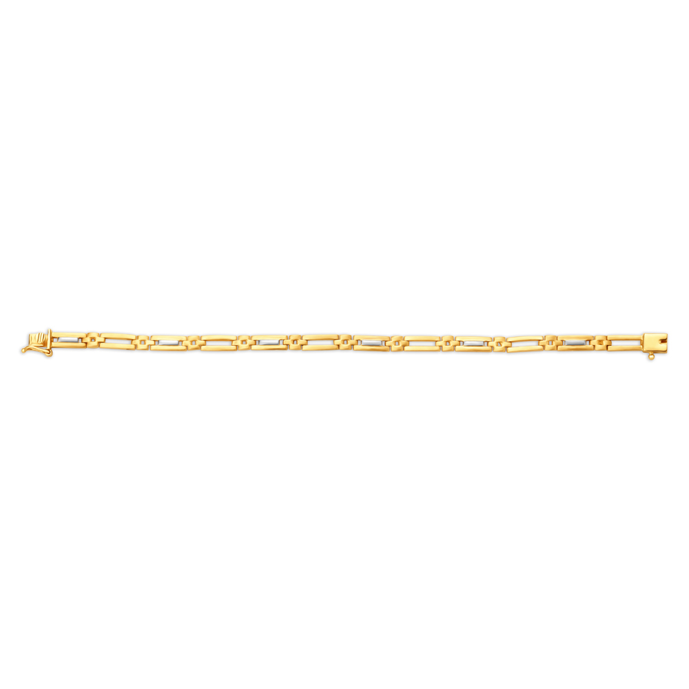 Striking Link Gold Bracelet For Men