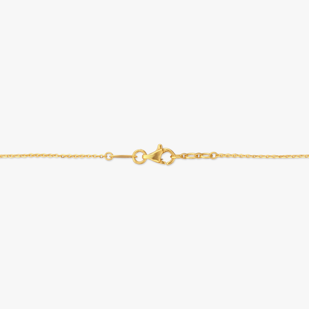 Sculpted Loop Gold Pendant with Chain,,hi-res image number null