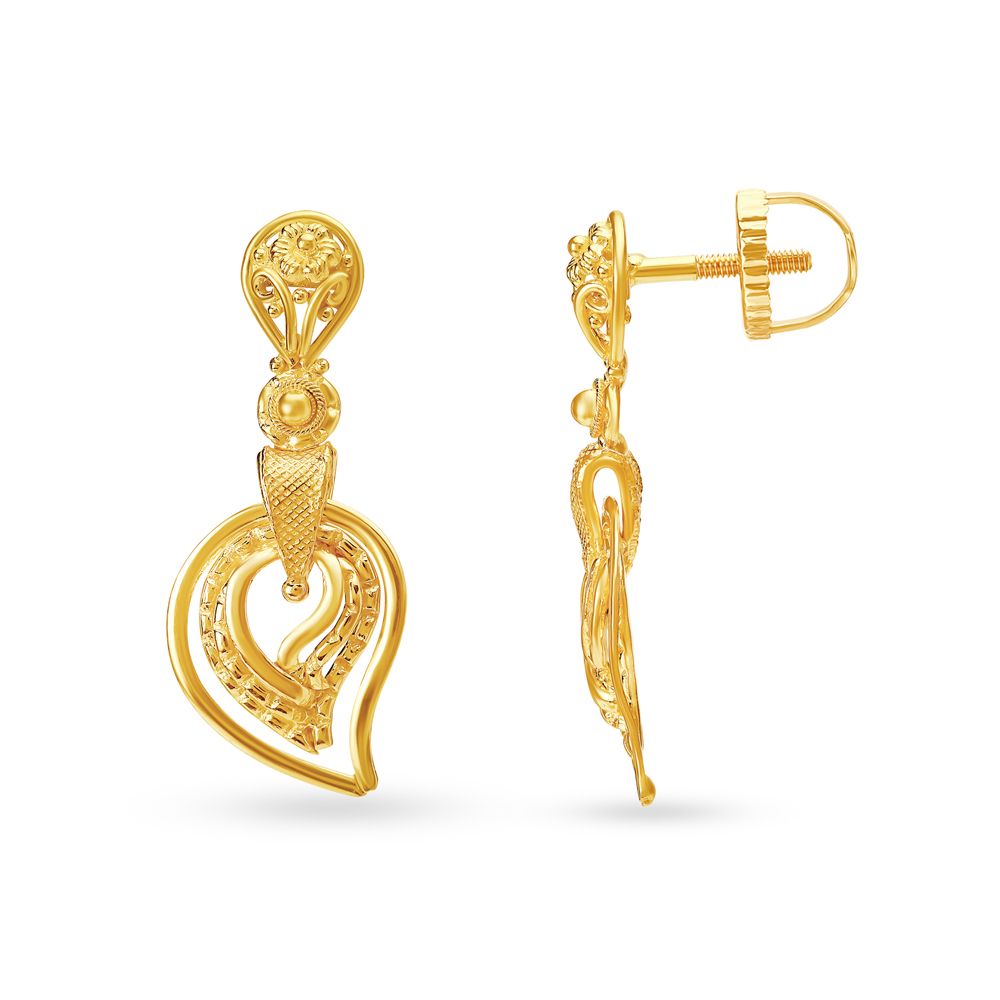 Stunning Gold Pendant and Earrings Set,,hi-res image number null