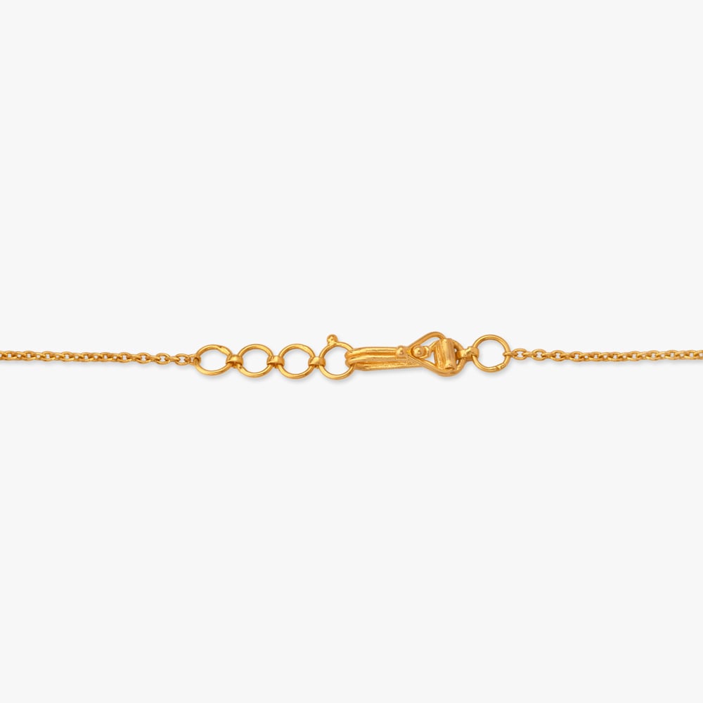 Radiant Heritage Gold Pendant with Chain and Earrings Set,,hi-res image number null