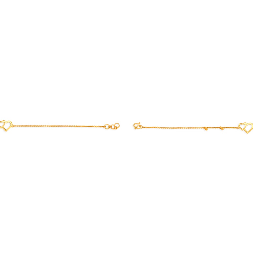 Winsome Dual Heart Gold Bracelet,,hi-res image number null