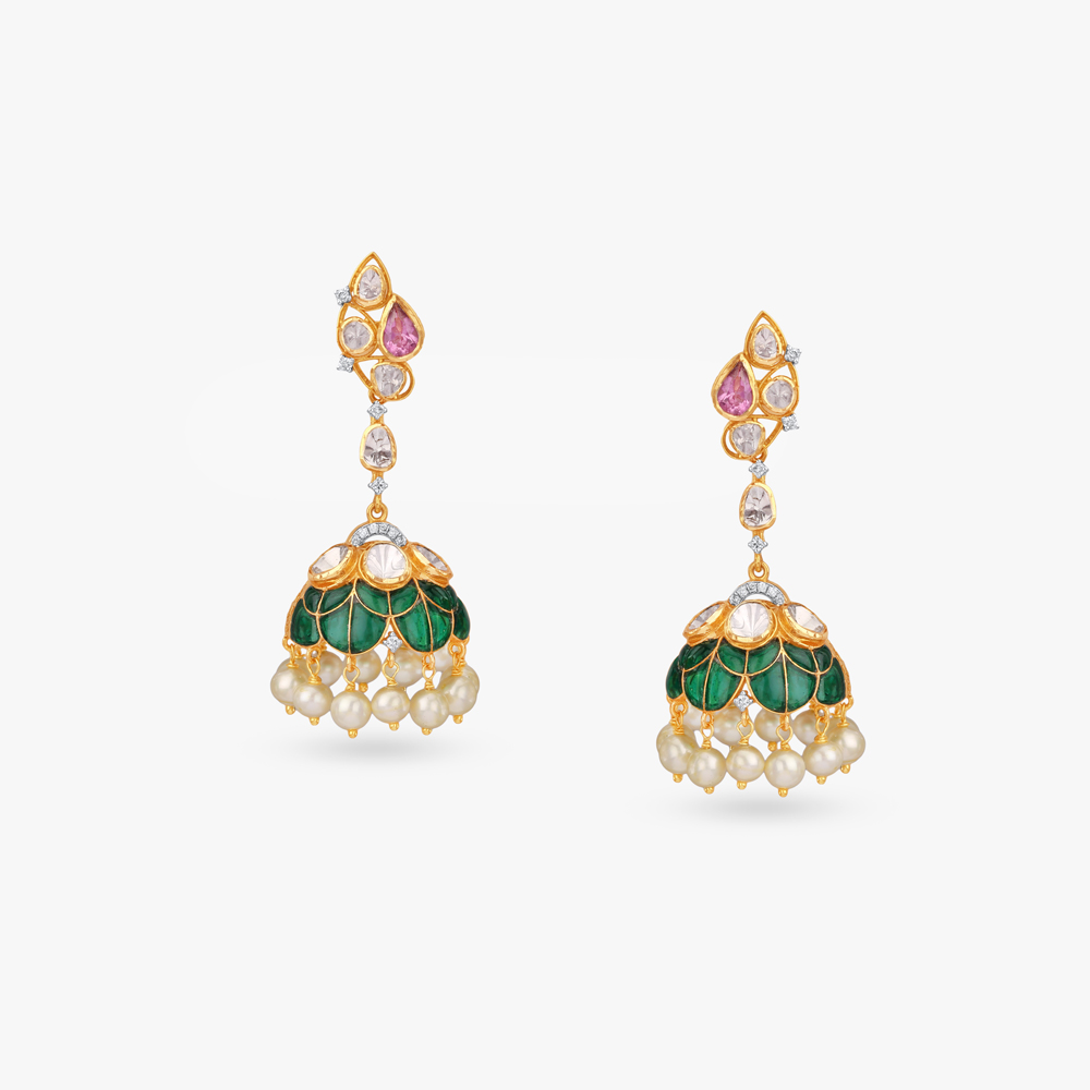 Classic Charm Diamond Jhumka Earrings,,hi-res image number null