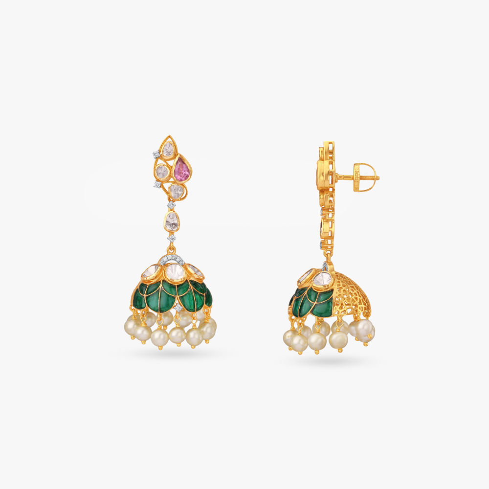 Classic Charm Diamond Jhumka Earrings,,hi-res image number null