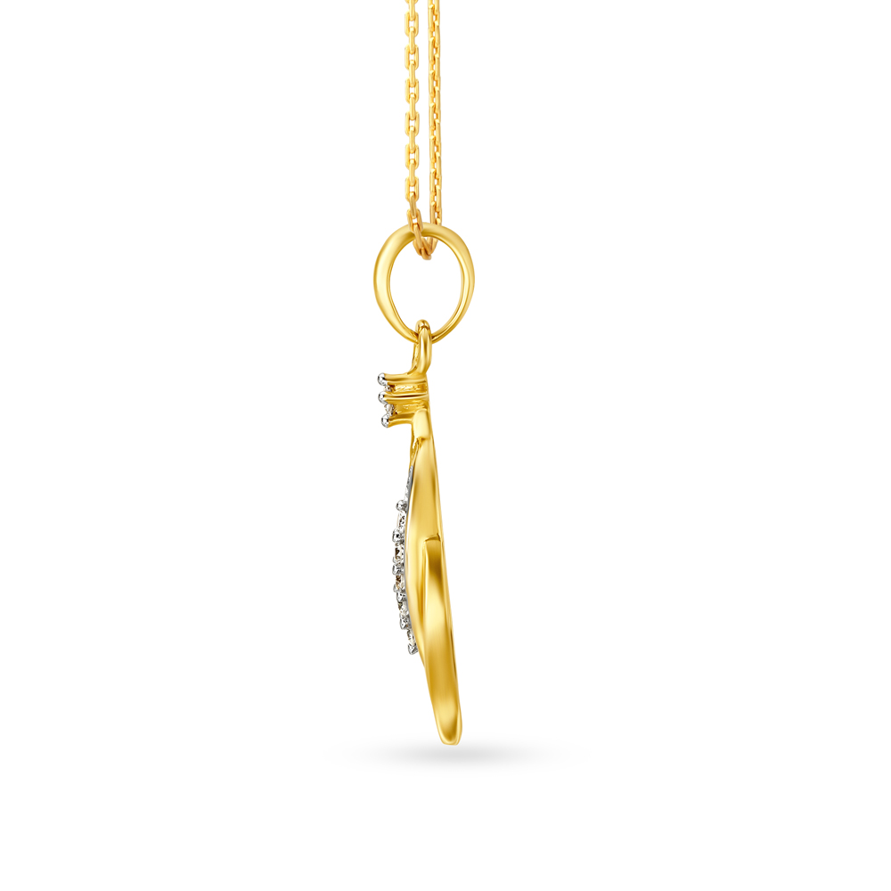 Arresting Leaf Motif Diamond Pendant,,hi-res image number null