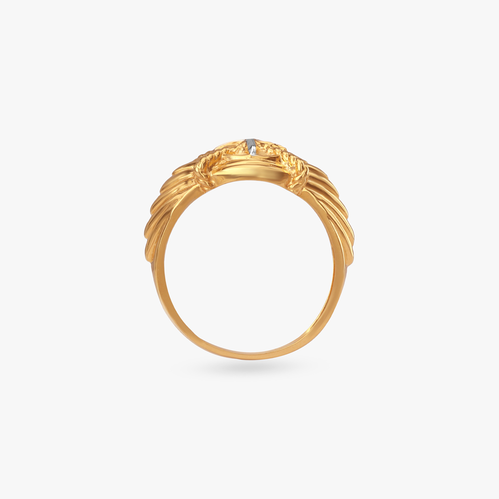 Winged Valor Gold Ring for Men,,hi-res image number null