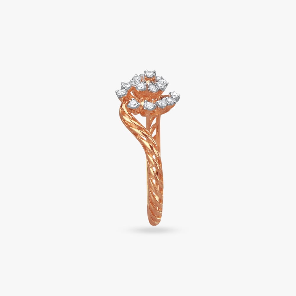 Enchanting Floral Diamond Finger Ring,,hi-res image number null