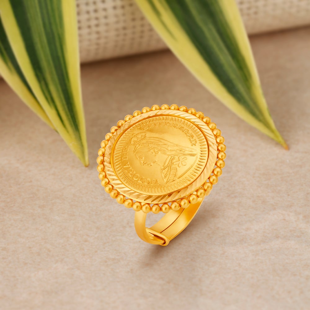 Amazon.com: Caprixus 925 Sterling Silver 24K Yellow Gold Vermeil Ancient  Signet Coin Ring Hammered Granulated Rings for Women Designer Fine Jewelry  (US 6) : Handmade Products